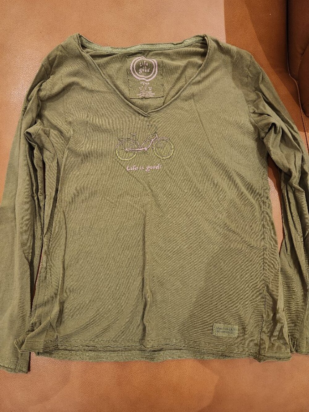 Life is Good Long Sleeve V-neck T-shirt